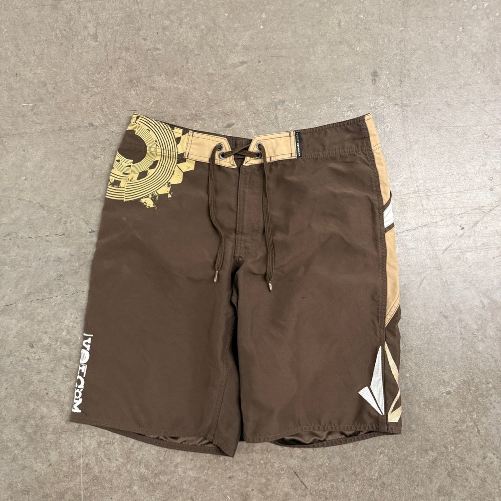 Volcom Vast Mod Pacsun Mens Brown Board Shorts Swim Trunks AC817P0 Size 33